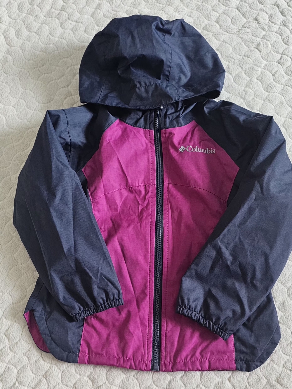 Columbia Kids' Hooded Jacket - Magenta/ Navy